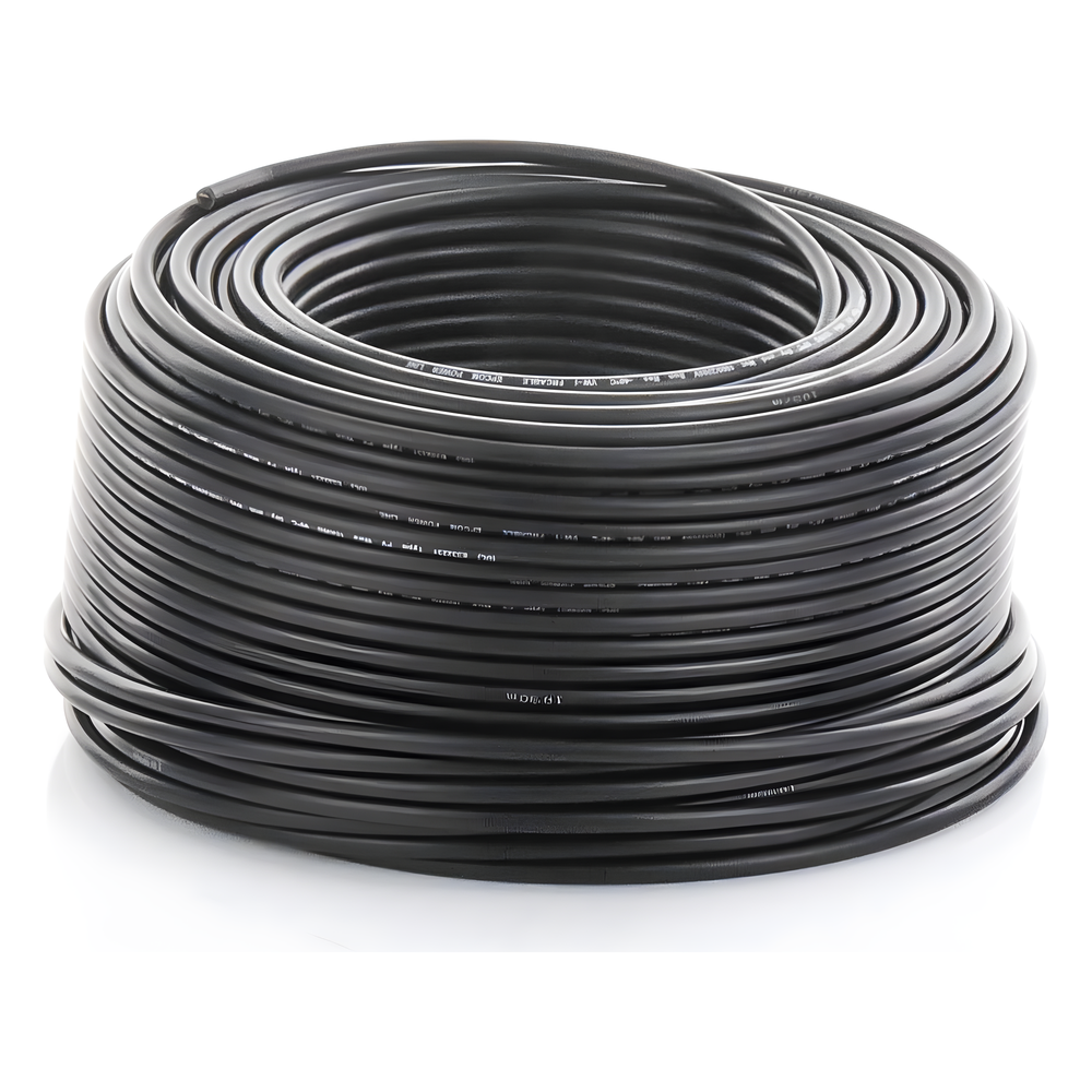 Bobina de 100 metros / Cable Fotovoltaico / Negro / Recubrimiento XLPE / 4mm² / 12 AWG / Hasta 1,800 Vcc