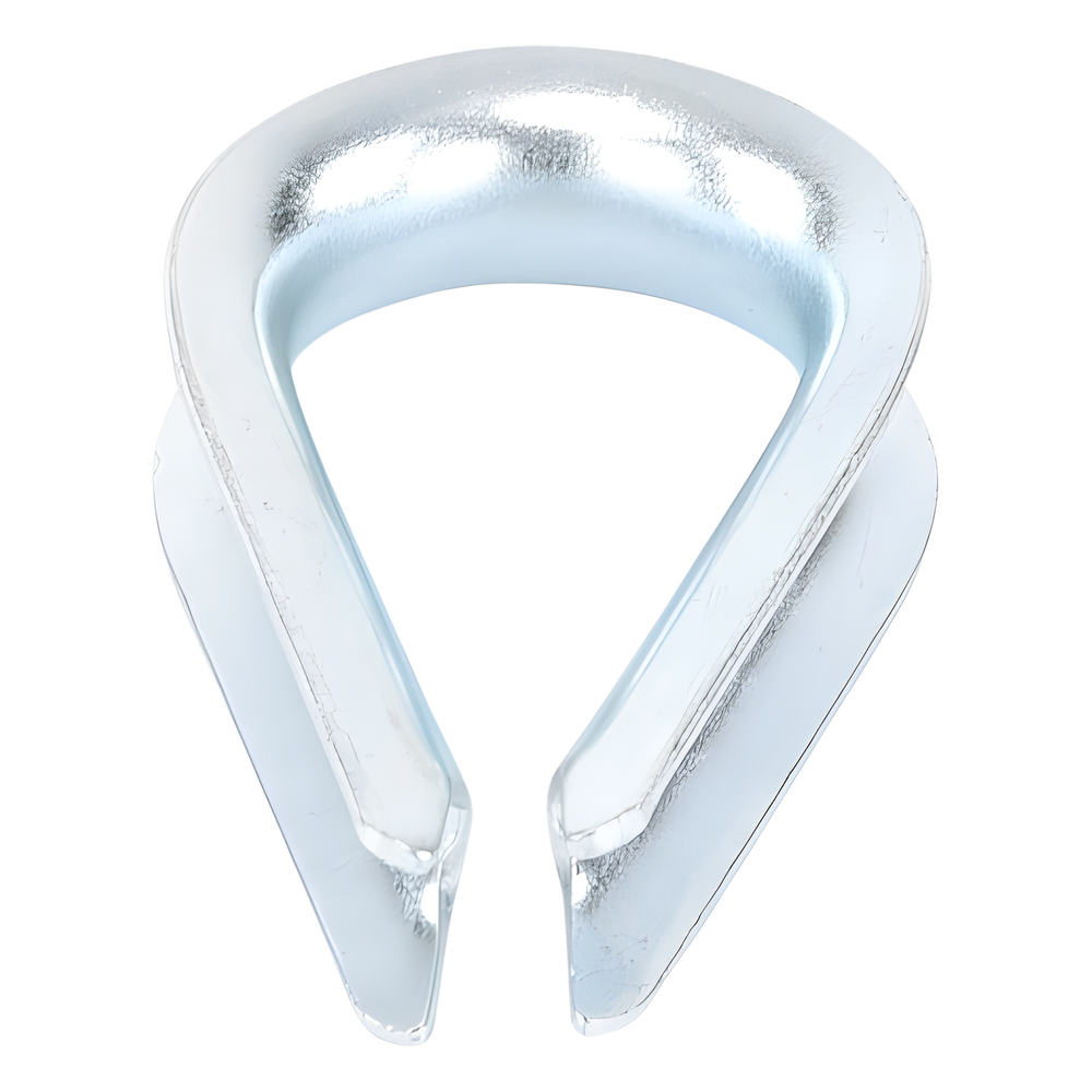 Cuello/ Guardacabo/ Rozadera para Cable de 3/8" de Acero Galv. por Inmersión