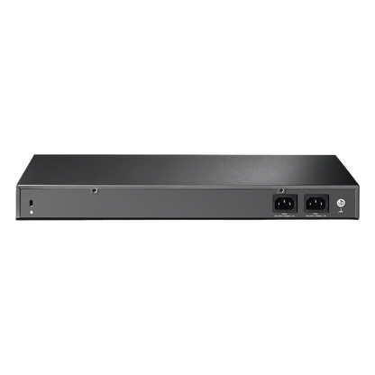 Switch de Fibra Óptica L2+ Omada / 24 puertos SFP 1GE / 4 Puertos Combinados SFP+/RJ45 Gigabit / 2 Puertos Consola RJ45|micro-SUB / Administración