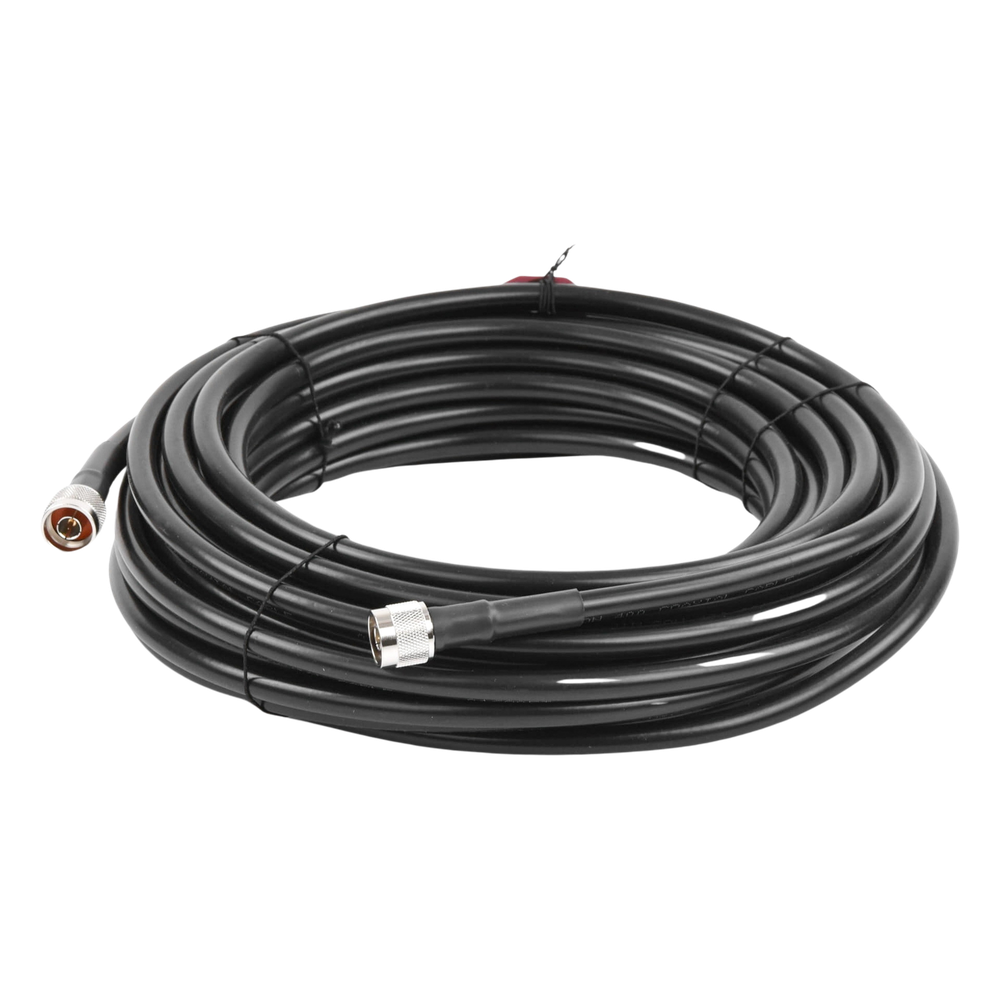 Jumper Coaxial de 50 Ohm con Cable Wilson-400 | Conector N Macho en los Extremos | 15.24 Metros (50 Pies) de Longitud