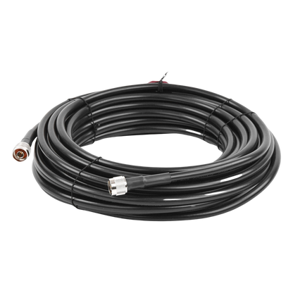Jumper Coaxial de 50 Ohm con Cable Wilson-400 | Conector N Macho en los Extremos | 15.24 Metros (50 Pies) de Longitud