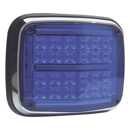 Luz de advertencia de 8 X 6", Color Azul, SAE, IP67, Ideal para Ambulancias