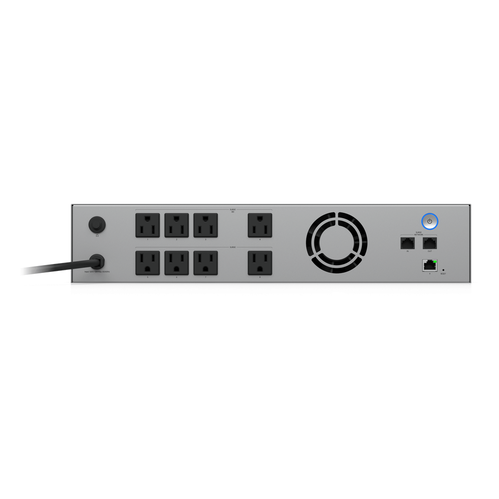 UniFi UPS Rackmount / 1.5kVA 1000W / 8 Contactos NEMA 5-15R / Batería Reemplazable 216Wh / 8 Minutos Autonomía Media Carga / Graceful Shutdown