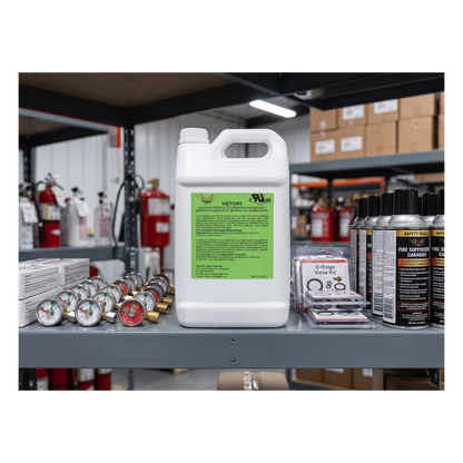 Galón para recarga de agente liquido, 6 L (1.6 gal), para extintores de cocina clase K, compatible con WC6L.