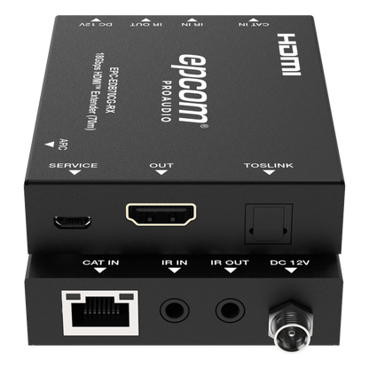 Extensor HDMI 4K@60Hz | PoC Bidireccional | HDR y Dolby Vision | Transmisión hasta 70m por CAT6 | Extractor Audio ARC Solo RX