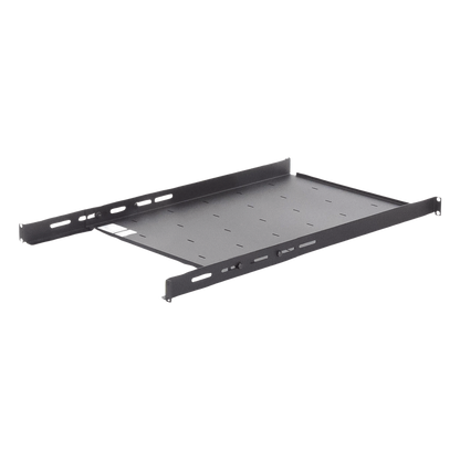 Charola Ajustable para Rack de 19" de 4 postes de 1 Unidad de Espacio. Profundidad de 633 a 816 mm