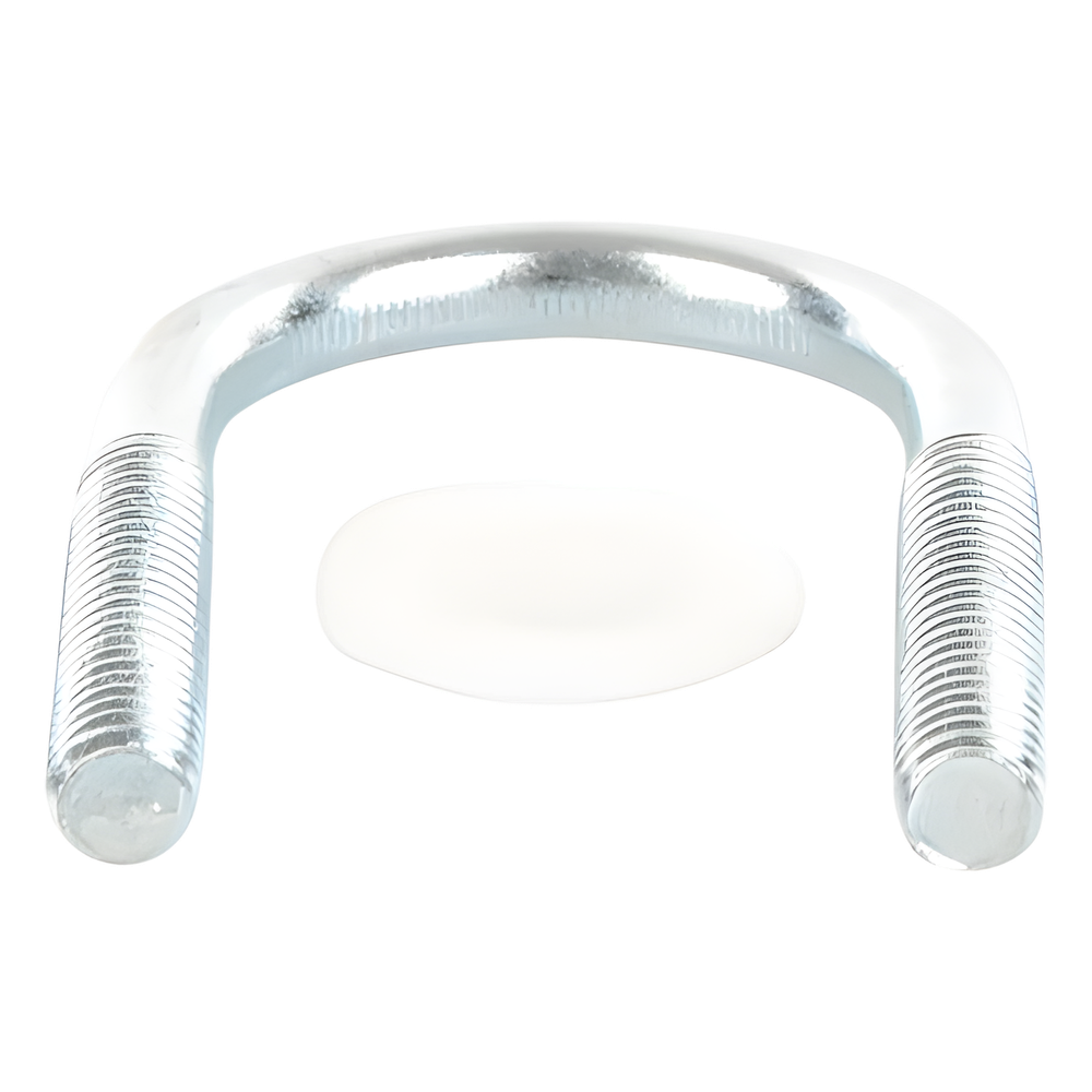 Abrazadera tipo U de 1/2", con acabado Electro Zinc, no incluye tuercas y arandelas