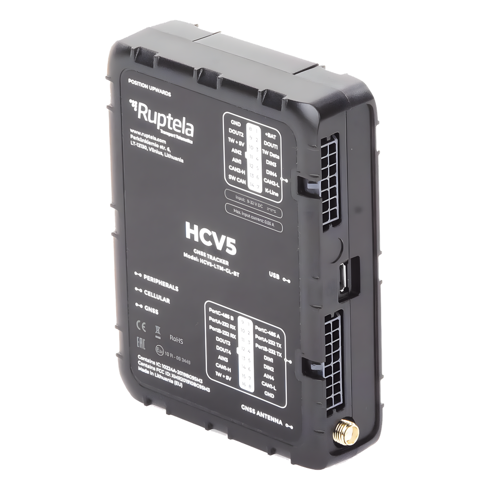 Localizador y Rastreador Vehicular GPS Avanzado / LTE Cat M1 (4G), 3G y 2G / Lectura de Computadora de Viaje en Vehículos Compatibles / CAN FMS