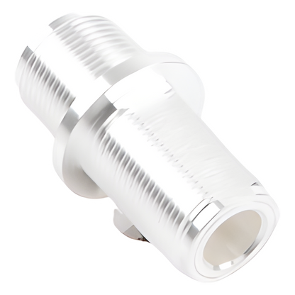 Adaptador Doble N Hembra para Chasis de Montaje Frontal en Doble D Plano y Cuerpo Plateado