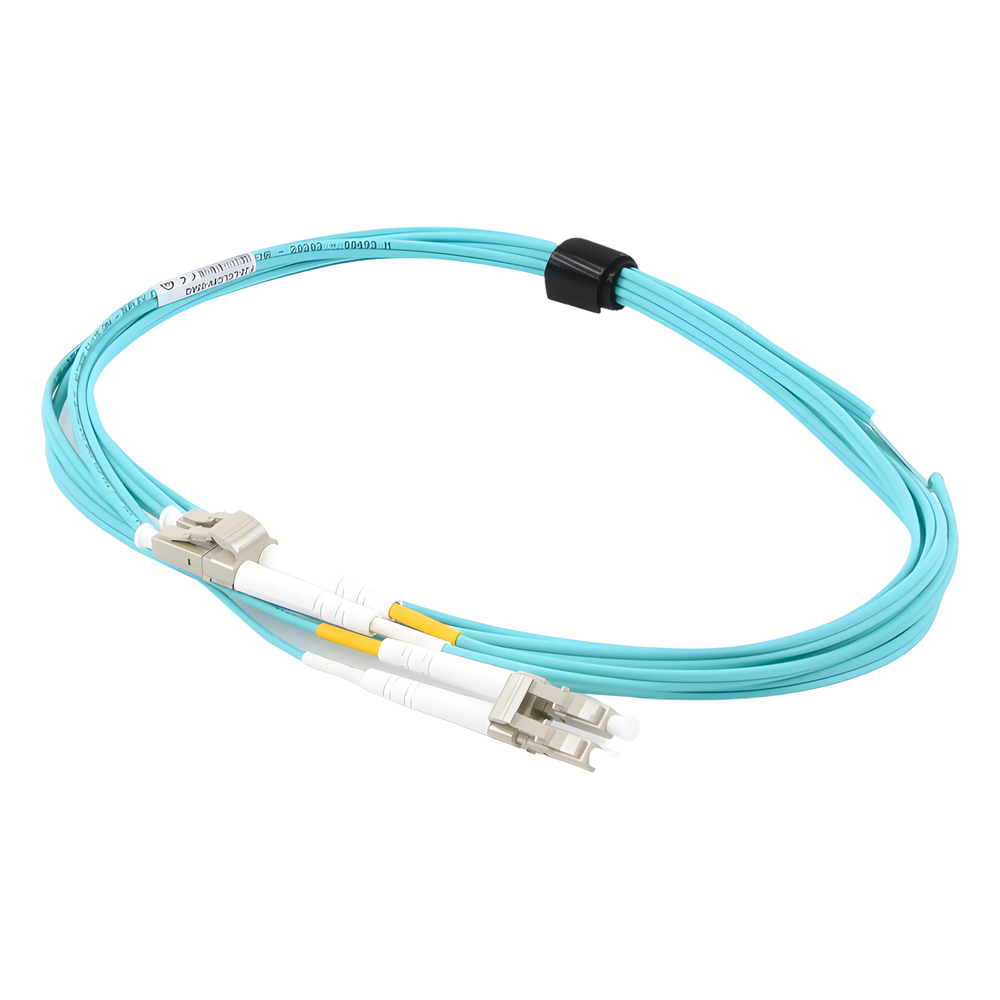 Jumper de Fibra Óptica Multimodo 50/125 XGLO OM4, LC-LC Duplex, OFNR, Color Aqua, 3 Metros (9.84 Pies)