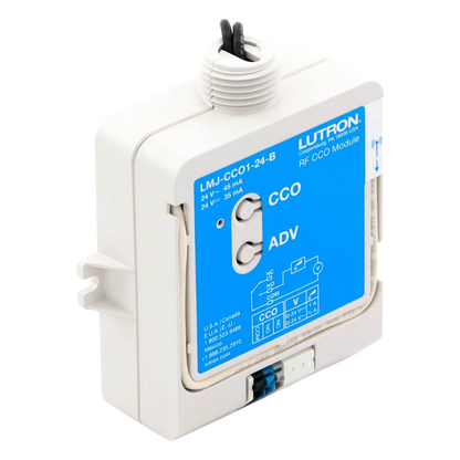 Módulo CCO de RF con salida de contacto seco NO/NC, 24 V, tipo mantenido o momentáneo, para integrar RadioRA 2, RadioRA 3 y HomeWorks QS con sistemas