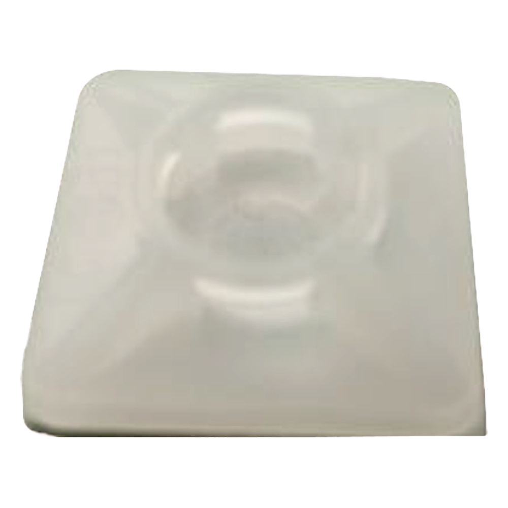 Base Autoadherible para Cinchos Práctica y Eficiente para la Organización y Fijación de Cables, Fabricada en Nylon Resistente y de Color Natural con