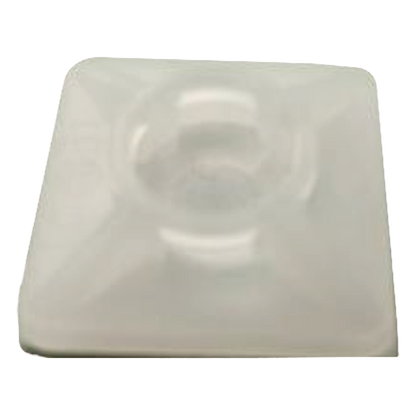 Base Autoadherible para Cinchos Práctica y Eficiente para la Organización y Fijación de Cables, Fabricada en Nylon Resistente y de Color Natural con