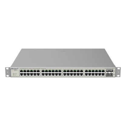 Switch Administrable Capa 3 con 48 puertos Gigabit PoE 802.3af/at + 4 SFP+ para fibra 10Gb, gestión gratuita desde la nube, 740W