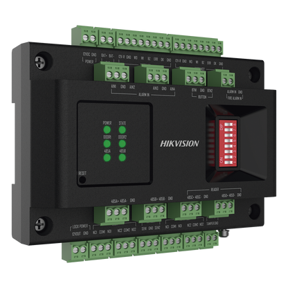 Expansor de 2 Puertas para Paneles de Control de Acceso DS-K27 Series / Comunicación RS-485 / 4 Entradas y 2 Salidas Auxiliares