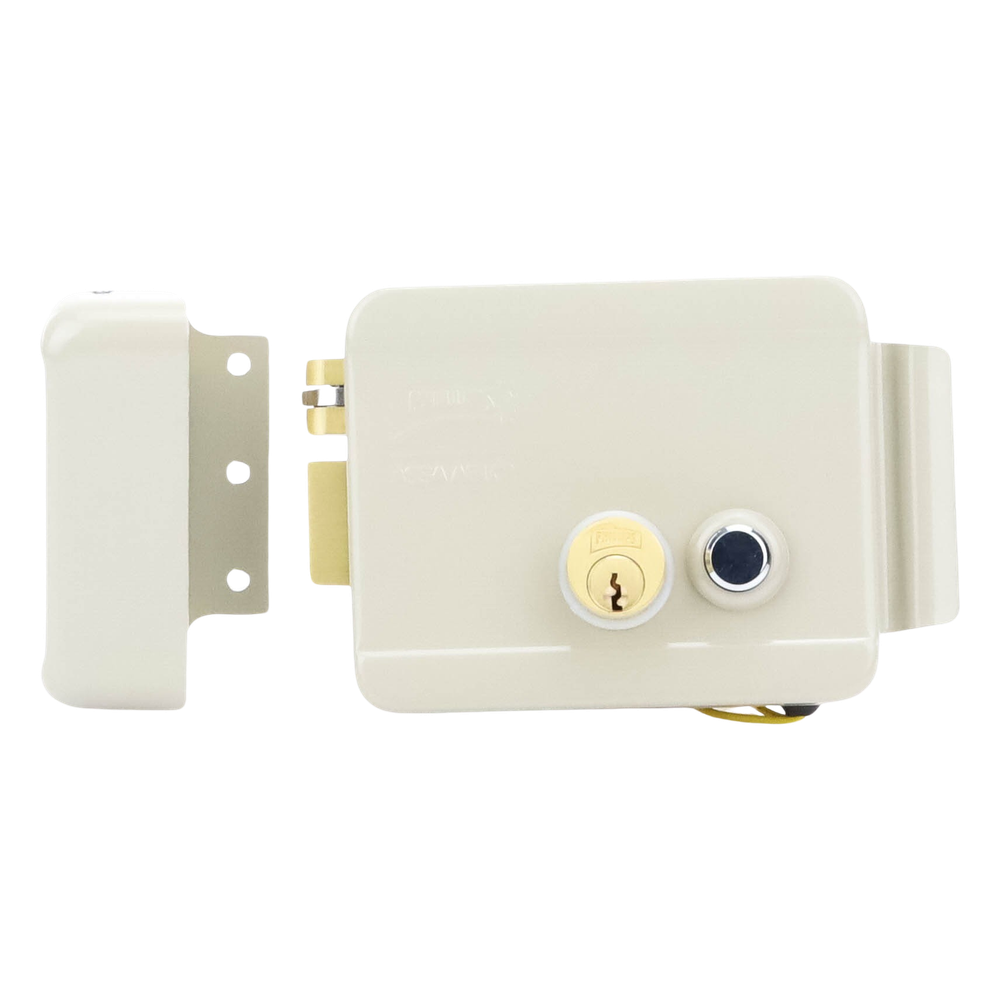 Cerradura Eléctrica / Incluye Llave /Con Botón integrado / Izquierda / Exterior