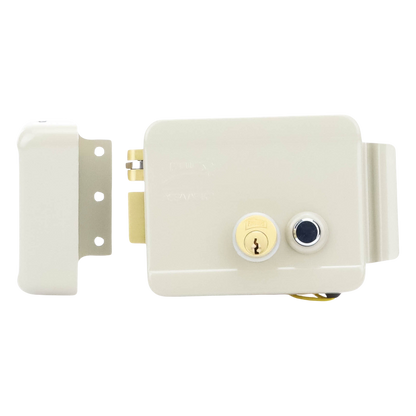Cerradura Eléctrica / Incluye Llave /Con Botón integrado / Izquierda / Exterior