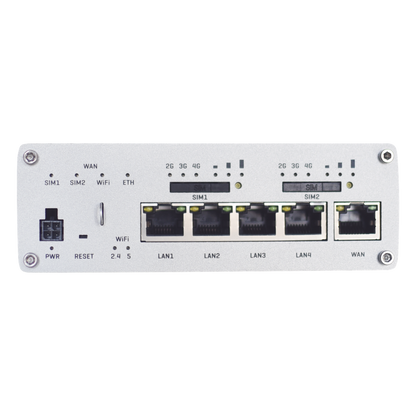 Router Industrial Dual LTE Cat 6 / 600 Mbps / 5 Puertos Gigabit / WiFi 5 / Doble SIM / GNSS / PoE / -40°C a 75°C