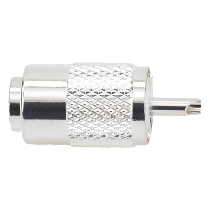 Conector UHF Macho (PL-259) para Cables RG-8/U, RG-8U-SYS, 8237, 8267, 8268, 9913, CTN-400, 7810, 8214, 7810A, RFLASH-1113, LMR-400, Plata )/ Plata