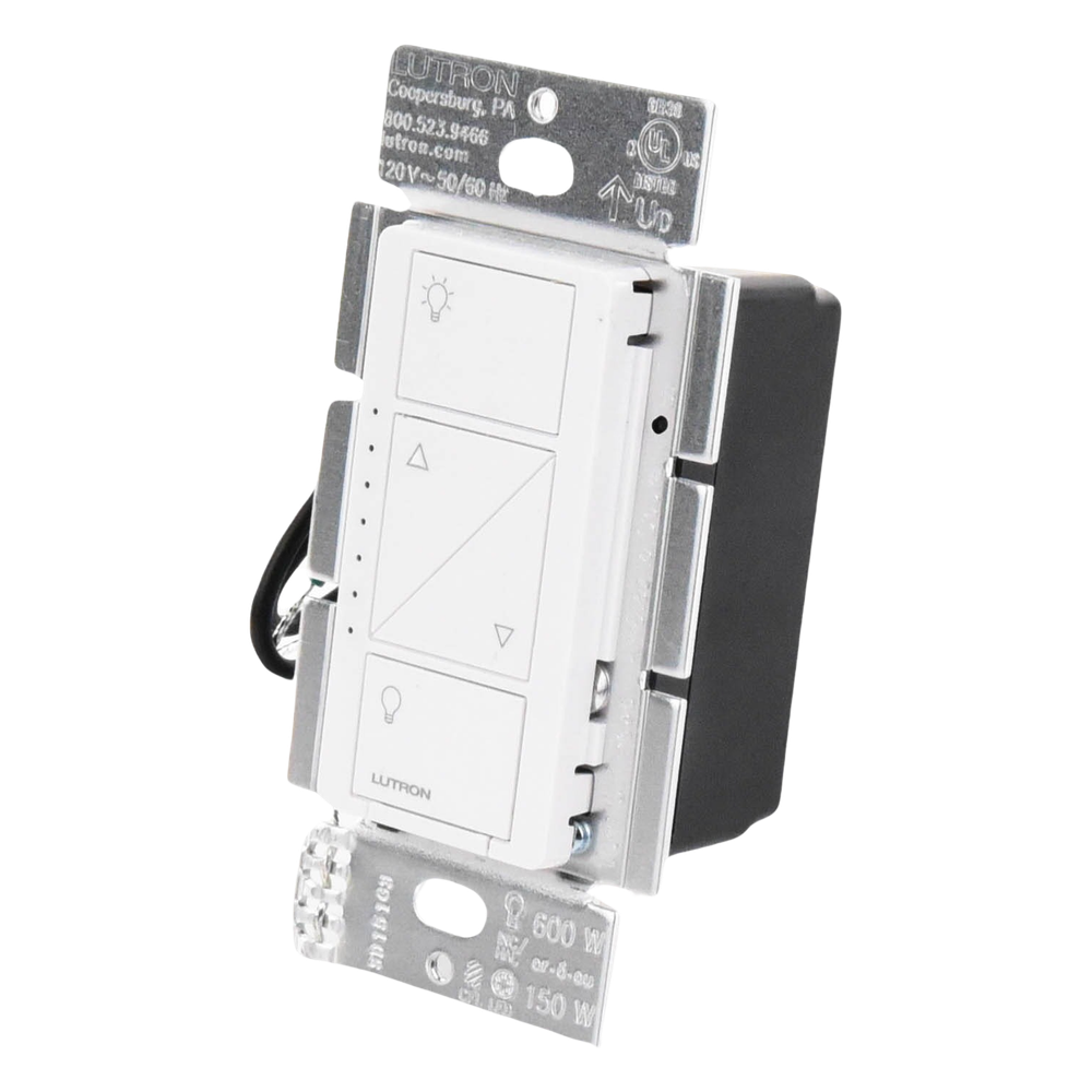 Atenuador de pared Caseta Wireless de 120 V para 150 W LED/CFL o 600 W incandescente/halógeno, sin cable neutro, compatible con controles Pico y