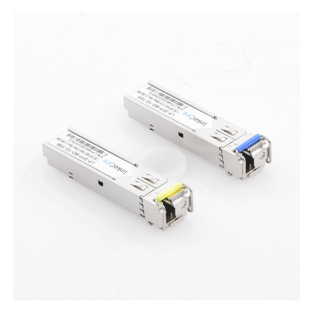 Transceptores Ópticos Bidireccionales SFP (Mini-Gbic) / Monomodo 1310 & 1550 nm / 1.25 Gbps / 1000BASE-BX / Conector LC/UPC Simplex / DDM / Hasta 10