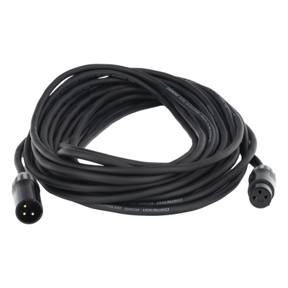 Cable XLR | 3 polos | Conector Hembra-Macho | Serie M | Carcasa Negra | Contactos Dorados | Ideal para Microfonía | Longitud 10m
