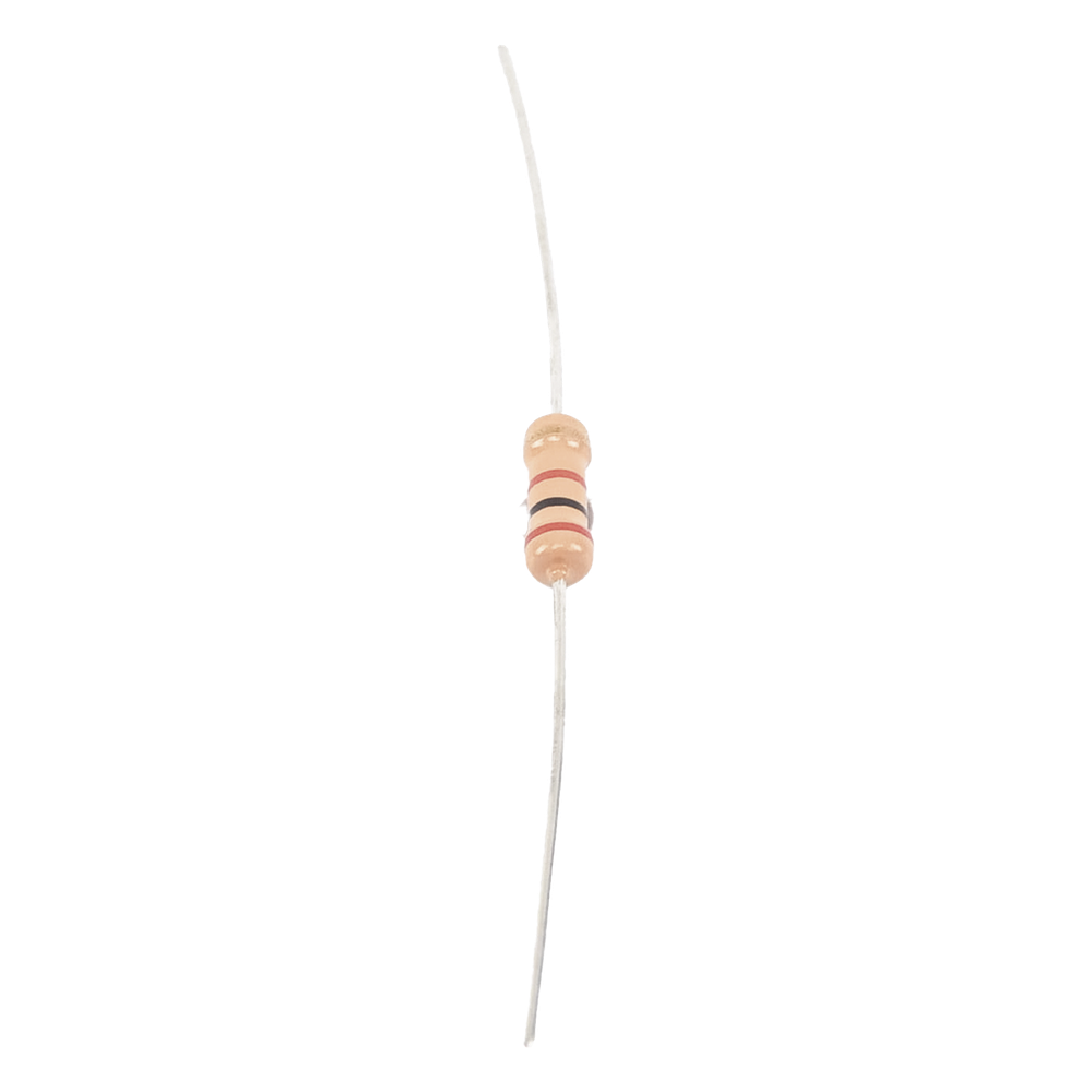 Resistencia de 2 k Ohm 1/2 Watt, 5% Axial, Película de Carbón