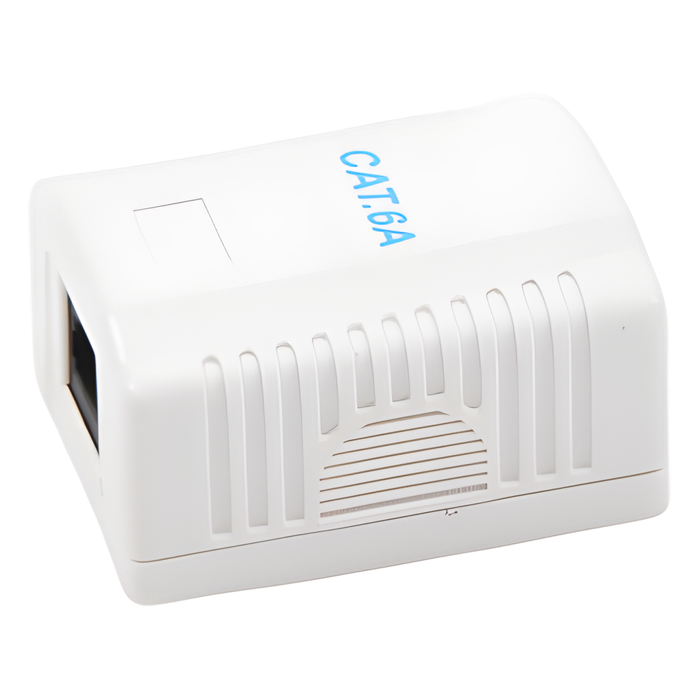 Caja de Pared con 1 Puerto, Incluye 1 Jack UTP Cat6A