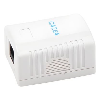 Caja de Pared con 1 Puerto, Incluye 1 Jack UTP Cat6A