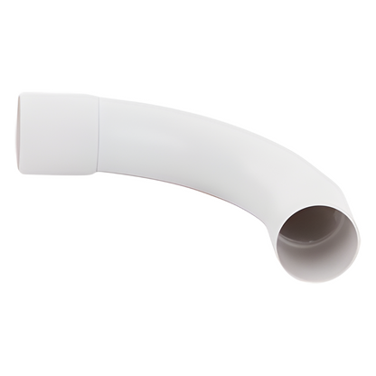 Curva de radio estrecho para tubería rígida, recomendado para cables de datos, PVC Auto-extinguible, de 32 mm
