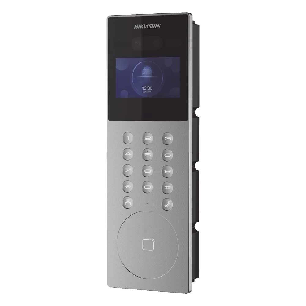 Videoportero IP Multiapartamento con Reconocimiento Facial / Llamada a App HikConnect (requiere monitor) / Protección IP65 / Apertura por Rostro