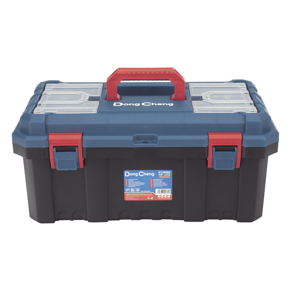 Caja de plástico Reforzada de 19 in. para Herramientas.