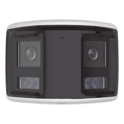 [Dual Light] Bala IP 8 Megapixel / Imagen Panorámica 180°/ PoE / Micrófono y Bocina Integrado / Exterior IP67 / Audio Bidireccional / Alarma Visual y