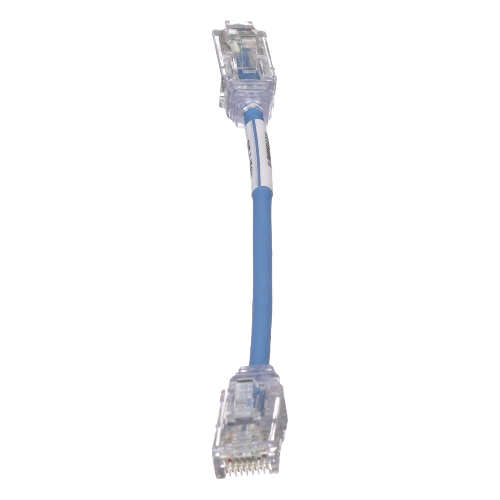 Cable de Parcheo TX6, UTP Cat6, Diámetro Reducido (28AWG), Color Azul, 15.2 cm (6 pulgadas)