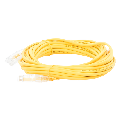Cable de Parcheo Slim UTP Cat6A - 7 Metros (22.97 Pies) Amarillo, Diámetro Reducido (28 AWG)
