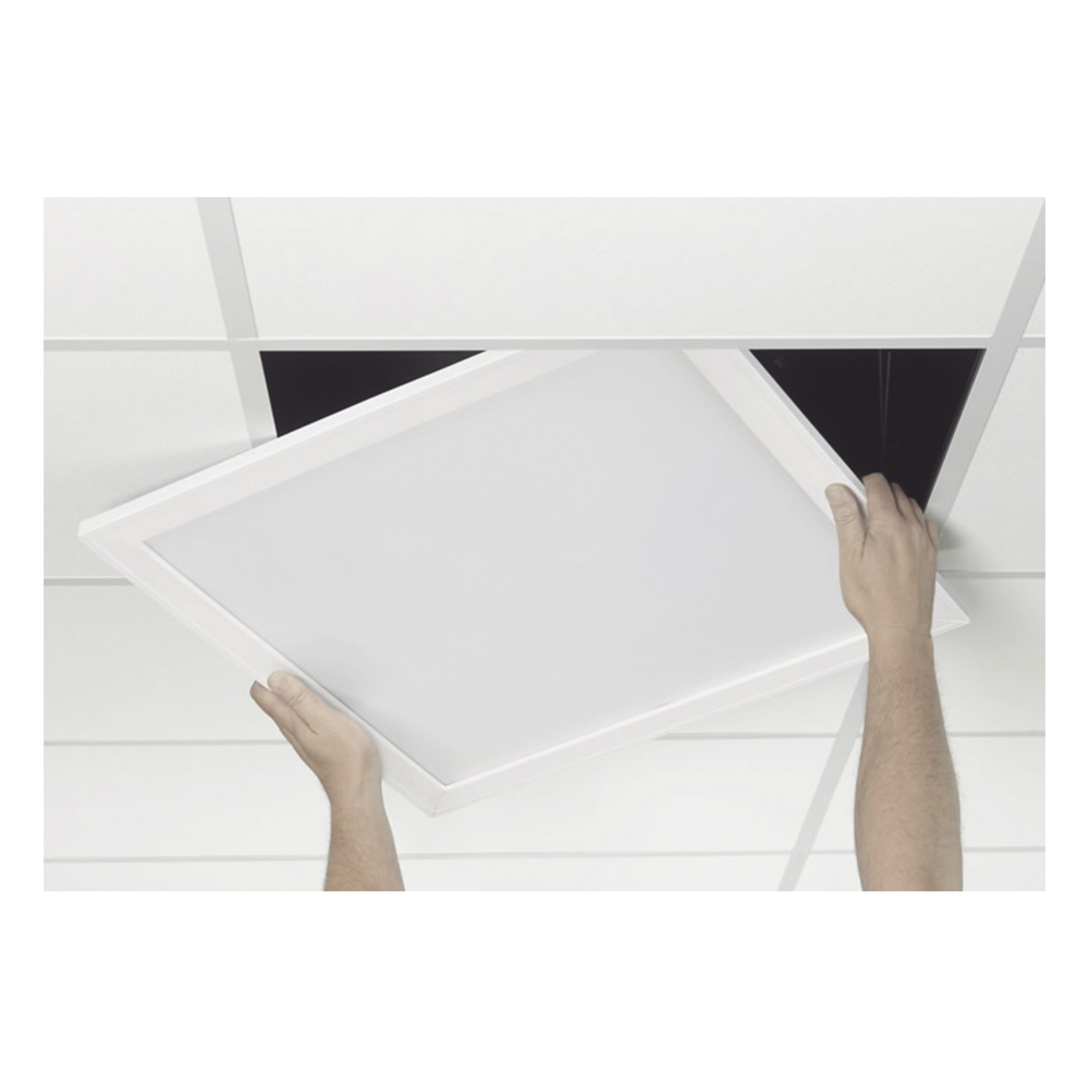 Panel LED / Luz Blanca 6 500 K / Empotrado o Suspendido / 59.5 x 59.5 cm / 40 W / 127 Vca~60Hz / Vida Útil de 50,000 horas / Ángulo de Luz de 140°