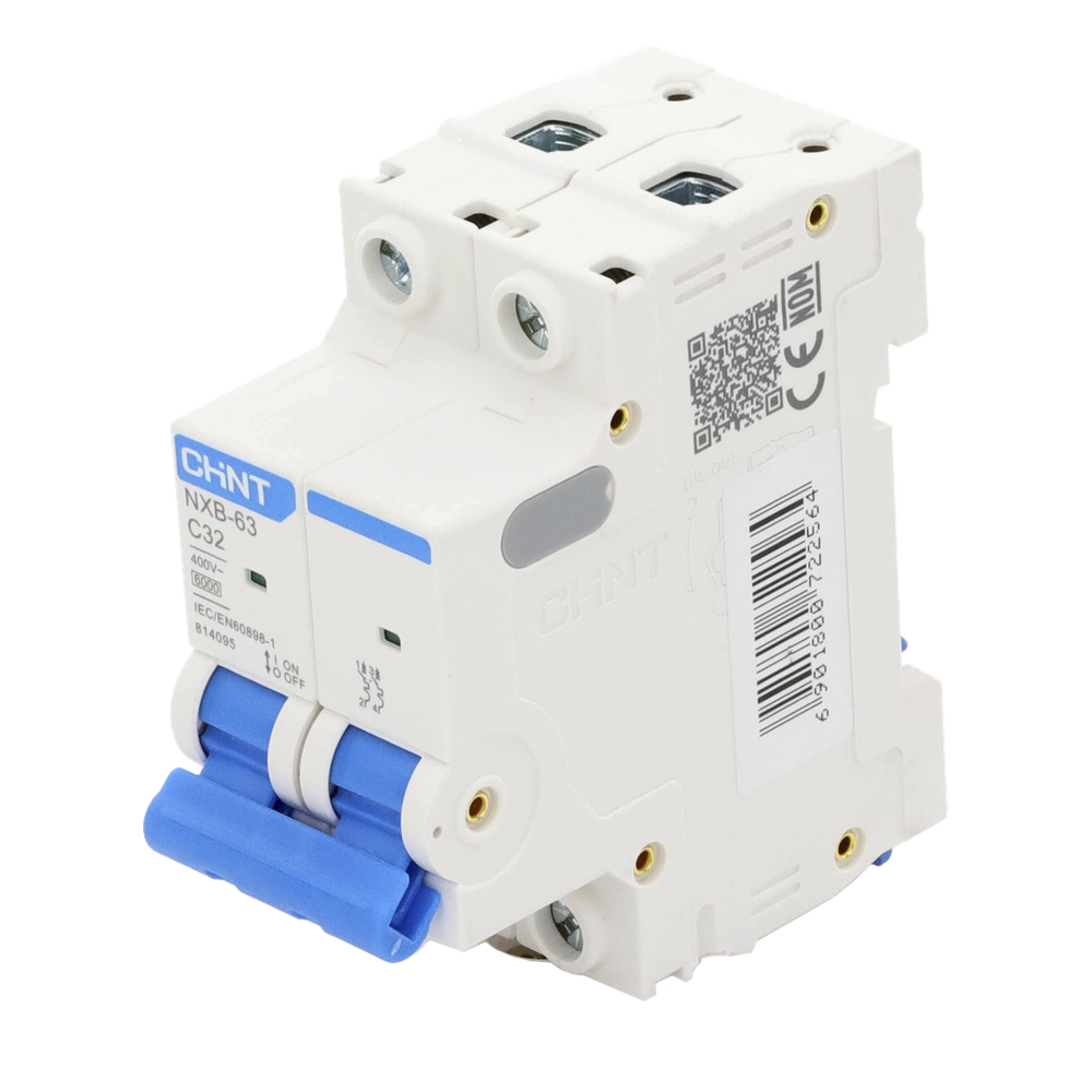 Pastilla para Riel Din, 2 Polos, 32 Amp, Vca:110/415v, 6kA, Catálogo: NXB632PC32.