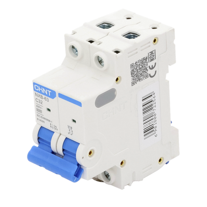 Pastilla para Riel Din, 2 Polos, 32 Amp, Vca:110/415v, 6kA, Catálogo: NXB632PC32.