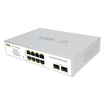 Switch Administrable PoE / 8 puertos PoE af/at Gigabit / 2 x SFP Gigabit / Administración Cloud Gratuita / Presupuesto 120 W