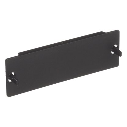Placa Ciega FAP, Para Reservar Espacio de Uso Futuro en Paneles de Fibra Óptica, Color Negro