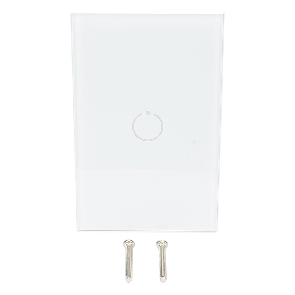 (ZWAVE) Interruptor On/Off panel táctil touch inalámbrico Zwave Plus 1 boton. Compatible con Hubitat HC8, Álula M2M, otro