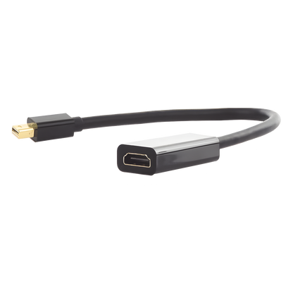 Convertidor Mini Display Port a HDMI / 4K@30Hz / Thunderbolt / Blindaje Interno Múltiple / Carcasa ABS / Longitud de 25 cm (9.84 pulgadas)