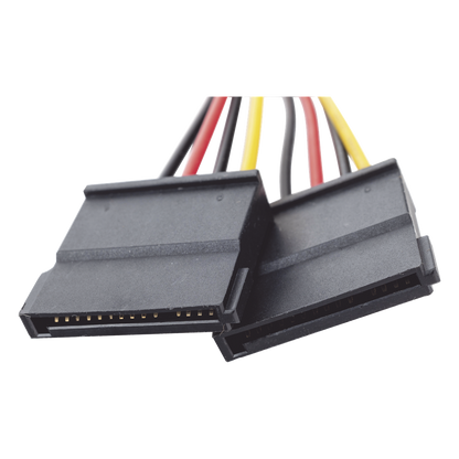 Cable Doble de Corriente SATA / Compatible con DVR's epcom / HIKVISION / 25 cms de Longitud