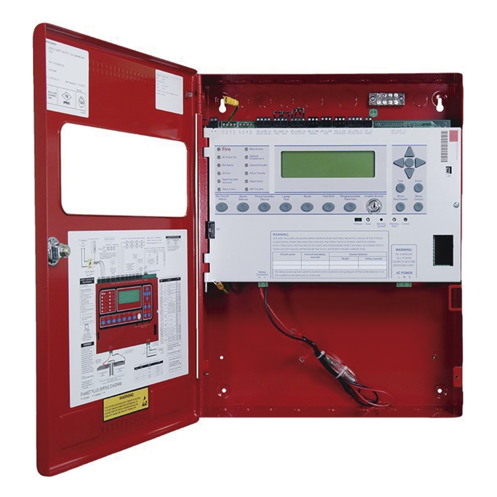 Panel De Detección De Incendio, Direccionable, 1 Lazo SLC, 127 puntos/bases sonoras por lazo, En Ingles, No Dialer, No Tarjeta Red, Expandible a 2