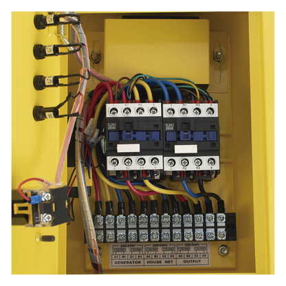 Generador a Gasolina / Planta de Emergencia con Encendido Automático, 6.5KW, 220Vac 2 Fases, Jaula con Ruedas para Fácil Traslado