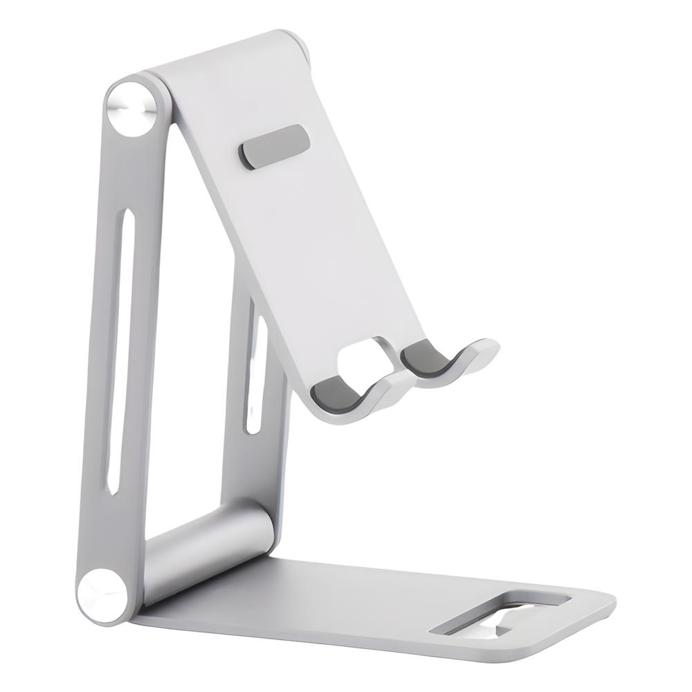 Soporte para Teléfono Celular de Aluminio | Angulo Ajustable | Amplia Compatibilidad con dispositivos de 4.7'' a 7.9'' | Antideslizante |