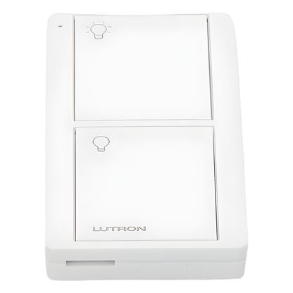 Control remoto inalámbrico Pico de 2 botones para encender y apagar luces, usable como control de mano o de pared, compatible con Caseta Wireless