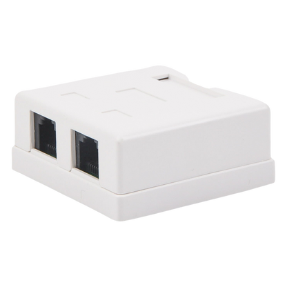 Caja de Pared con Jack UTP Cat5e y Jack RJ11 Telefónico