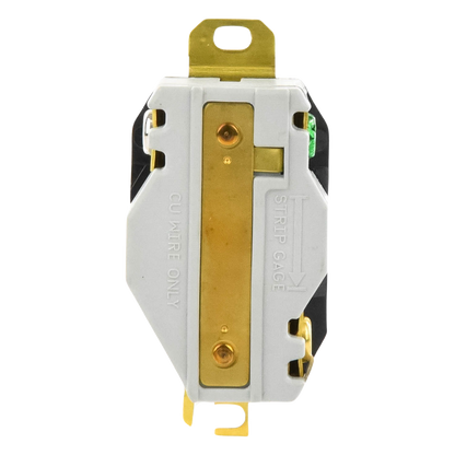 Receptáculo de Media Vuelta Industrial 30 A 125 V CA 2 Polos 3 Hilos (Nema L5-30R) Color Negro