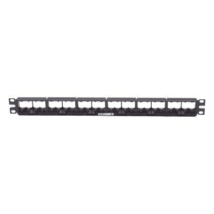 Panel de Parcheo Modular Mini-Com (Sin Conectores), Plano, Sin Blindaje, de 24 Puertos, 1UR